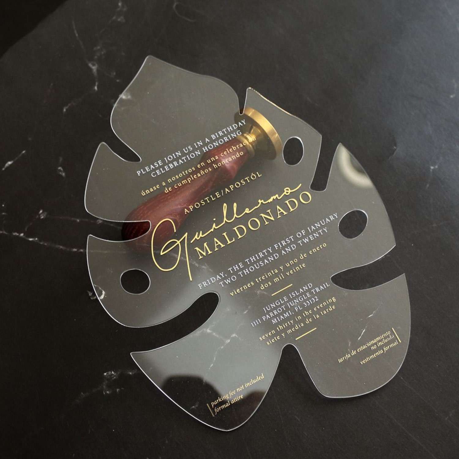 Transparent  Acrylic Invitation Card Birthday Card Celebration Invitation Card
